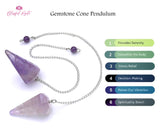 Orgonite Cone Gemstone Pendulum - www.blissfulagate.com