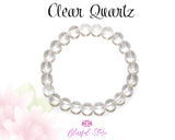 Genuine Natural Pure Clear Quartz Beaded Bracelet