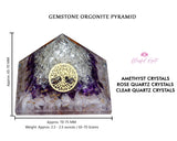 Rose Quartz Amethyst Clear Quartz Crystal Gemstone EMF Pyramids.