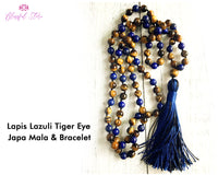 Tiger Eye Lapis Lazuli 108 Beads Japa Mala