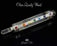 Clear Quartz Chakra Healing Wand - www.blissfulagate.com