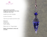 Orgonite Amazonite Chipstone Cone Resin Boho Style Pendulum - www.blissfulagate.com