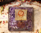 Amethyst Orgone Chakra Pyramid. - www.blissfulagate.com