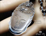 Crystal Buddha Face Pendant. - www.blissfulagate.com