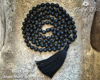 Matte Black Onyx 108 Mala Beads