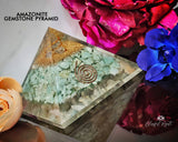 Amazonite Orgonite EMF Pyramid.