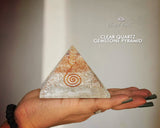 Clear Quartz Orgonite EMF Pyramid.