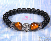 Natural Black Matte Onyx Agate Lucky Stone