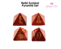 Amethyst Reiki Symbol Pyramids - www.blissfulagate.com