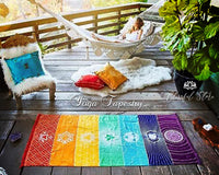 Seven Chakra Yoga Tapestry Reiki Blankets - www.blissfulagate.com