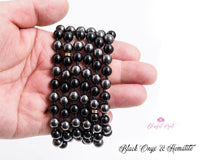 Black Onyx and Hematite Beads Mix Stone Japamala.