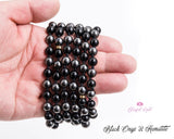 Black Onyx and Hematite Beads Mix Stone Japamala.