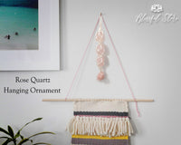 Rose Quartz Tumble Stone Hanging Ornament