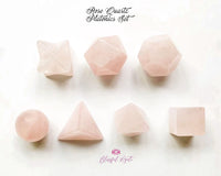 Rose Quartz Platonic Set Solids Sacred Geometric Set