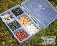 Set of 6 Raw Crystals Stones Reiki Home Decors Set