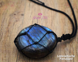 Dragons Heart Labradorite Stone Pendant - www.blissfulagate.com