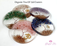 Tree Of Life Gemstone Crystal Water Charging Plate  / Coaster - www.blissfulagate.com