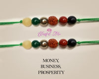 Chakra Balance Stones 5 mukhi Rudraksh Bracelet - www.blissfulagate.com