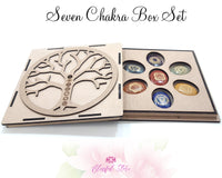 Seven Chakra Gemstones Wooden Box Set