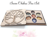 Seven Chakra Gemstones Wooden Box Set