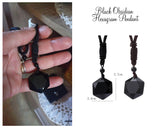 Obsidian Hexagram Pendant