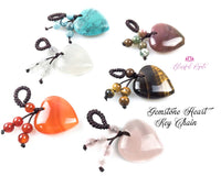 Gemstone Heart Key Chains