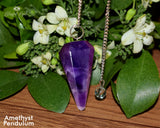 Orgonite Amethyst Gemstone Pendulum - www.blissfulagate.com