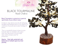 Black Tourmaline Gemstone Chipstone Tree - www.blissfulagate.com