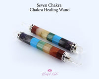 Seven Chakra Bonded Healing Wand - www.blissfulagate.com