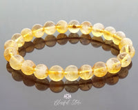 Genuine Natural Citrine Beaded Bracelet