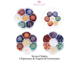 Seven Chakra Reiki Healing Gemstone with Chipstone Circle Shapes Set - www.blissfulagate.com