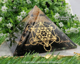 Black Tourmaline Crystal Gemstone EMF Pyramids.( Metatron Pyramid )