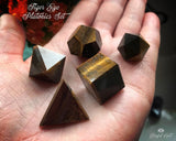 Tiger Eye Platonics Set Geometric Set