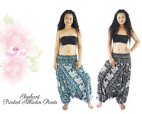 Harem Pants Cotton Elephant Printed Pants Harem Aladdin Pants Printed Harems