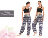 Elephant Harem Pants Cotton Elephant Printed Pants Harem Aladdin Pants Printed Harems