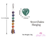 Car Hanging Seven Chakra Heart Stones - www.blissfulagate.com