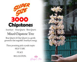 Rose Quartz , Clear Quartz And Amethyst Big Size Gemstone Trees - www.blissfulagate.com