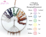 Seven Chakra Stones Tree Of Life Hanging Ornament