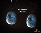 Gemstone Labradorite Pendant Necklace - www.blissfulagate.com