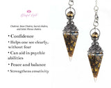 Orgonite Amethyst Chipstone Cone Resin Boho Style Pendulum - www.blissfulagate.com