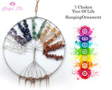 Seven Chakra Stones Tree Of Life Hanging Ornament