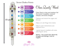 Clear Quartz Chakra Healing Wand - www.blissfulagate.com