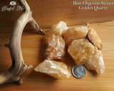 Golden Quartz Raw Natural Stones Set - www.blissfulagate.com