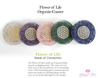 Gemstone Crystal Water Charging Plate Flower Of Life  / Flower Of Life Coaster - www.blissfulagate.com