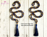 Tiger Eye Lapis Lazuli 108 Beads Japa Mala