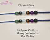 Chakra Balance Stones 5 mukhi Rudraksh Bracelet - www.blissfulagate.com