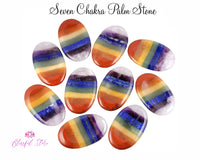 Seven Chakra Reiki Palm Stone