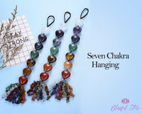 Car Hanging Seven Chakra Heart Stones - www.blissfulagate.com