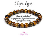 Genuine Tiger Eye 8mm Beads Bracelet