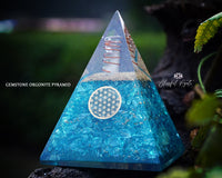 Aquamarine Crystal Gemstone EMF Pyramids.